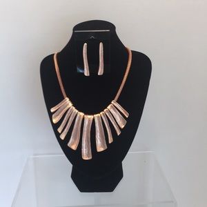 Brand new Copper neck & earring set